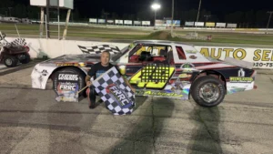 Craig VanderWetting - part of Polk Bros Racing celebrating a win.