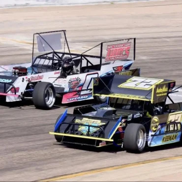 Gillian Leppado (0) races in the Colorado National Speedway Rumble in the Rockies, August 2025.